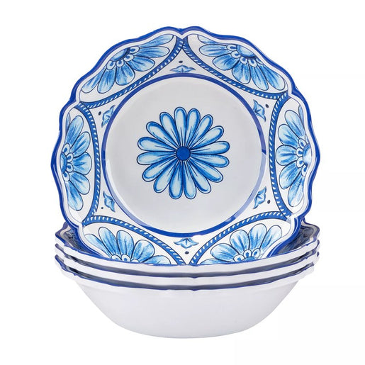 Bowl Set Veranda All Purpose Assorted 4PC 28 Ounce Multicolored