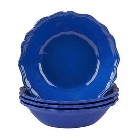 Bowl Set Isabella Blue Crackle Crackle All Purpose 4PC 28 Ounce Multicolored