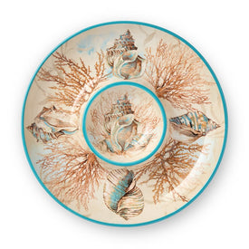 Chip and Dip Set Escape to the Sea 1PC Multicolored Ceramic