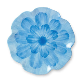 Dinner Plate Set Wildflower 3-D Floral 4PC 11 Inch Blue Melamine
