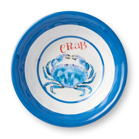 Bowl Set Beach House Crab All Purpose 6PC 22 Ounce Multicolored