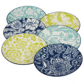 Canape Plate Tapestry Multicolored Porcelain