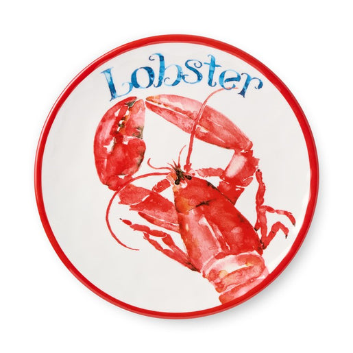 Salad Plate Set Beach House Lobster 6 Piece Red/White/Blue Melamine