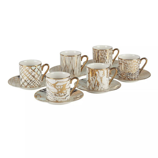Espresso Cup Set Matrix Gold Porcelain