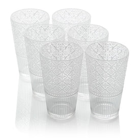 Glassware Set Victoria Ice Tea 22 Ounce Clear Acrylic 6 Piece