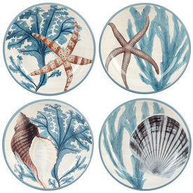 Soup Bowl Set Beyond the Shore 38 Ounce Multicolored Earthenware