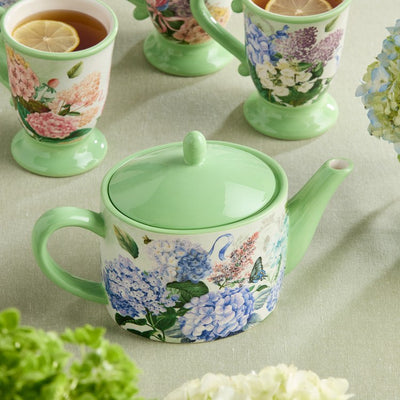 Teapot Garden Path Multicolored 40 Ounce Ceramic