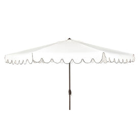 Umbrella Venice Crank 11 Feet Round Ivory/Black Aluminum/Polyester