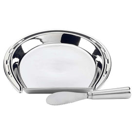 Serving Set Derby Day at the Races 2 Piece Silver Porcelain