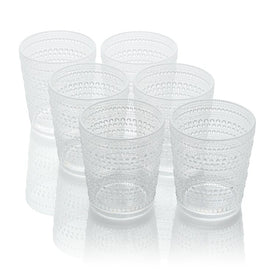 Glassware Set Santa Fe Double Old Fashion 16 Ounce Clear Acrylic 6 Piece