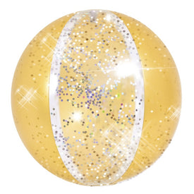 16" Glitter Inflatable Beach Ball - Yellow