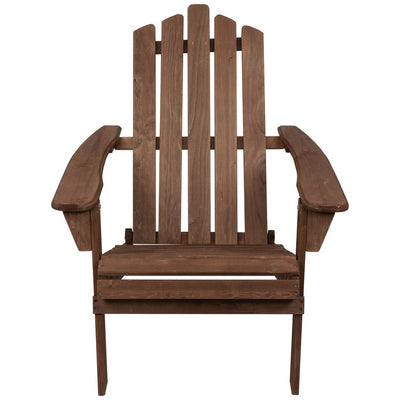 36" Classic Folding Wooden Adirondack Chair - Brown