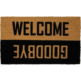 18" x 30" Natural Coir "Welcome Goodbye" Outdoor Doormat