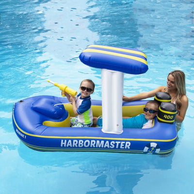 67" Harbor Master Patrol Boat with Pump Squirter Swimming Pool Float