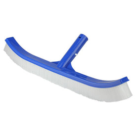 17.5" Blue Swimming Pool Cleaning Curved Brush with Back Support