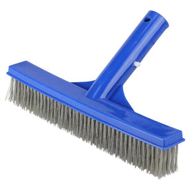 9.75' Blue Stainless Steel Algae Brush for Cement Pools