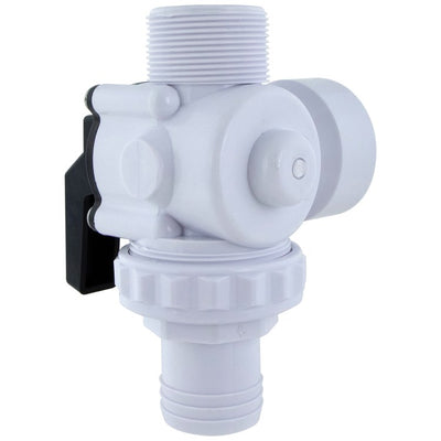 6.25" HydroTools Swimming Pool and Spa Standard Left Outlet 3-Way Ball Valve