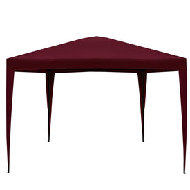 10' x 10' Pop-Up Outdoor Canopy Gazebo - Burgundy