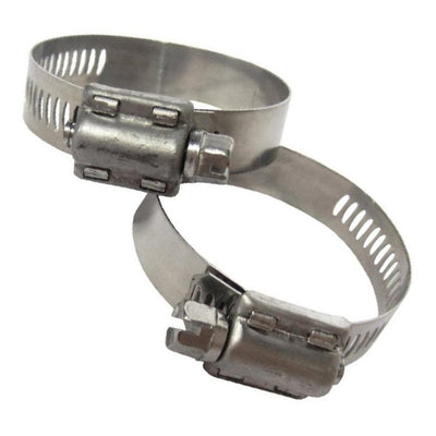 2.5" Silver Colored Hose Clamps Set of 2