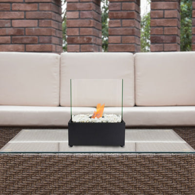 11.5" Bio Ethanol Ventless Portable Fireplace with Flame Guard