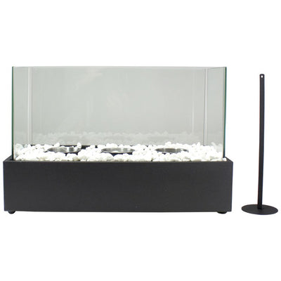 17.75" Bio Ethanol Ventless Portable Triple Fireplace with Flame Guard