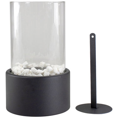 Bio Ethanol Round Portable Fireplace - Black