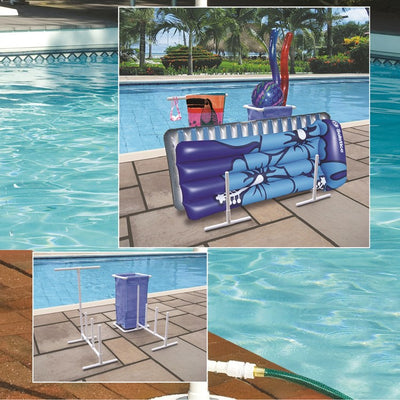 37-Inch HydroTools Blue And White Poolside Accessories Organizer