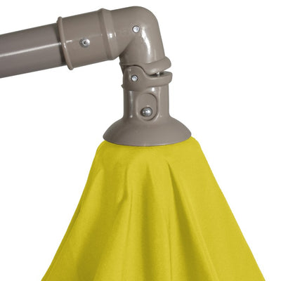 10' Offset Outdoor Patio Umbrella with Hand Crank - Yellow