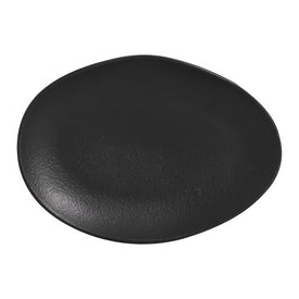 Matte Black Oval Dessert Plates Set of 6
