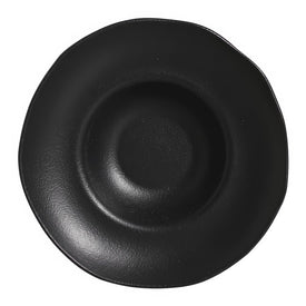 Matte Black Deep Rim Plates Set of 4