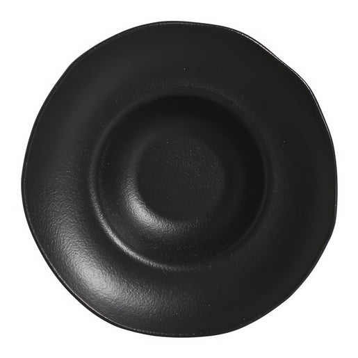 Matte Black Deep Rim Plates Set of 4