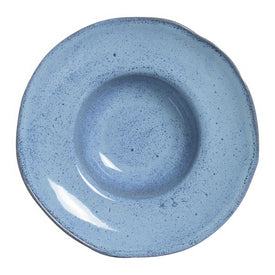 Dinner Plate Set Breeze Deep Rim 4 Piece Light Blue Stoneware