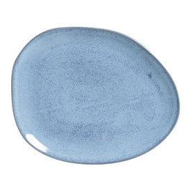 Dinner Plate Set Breeze Oval 6 Piece Light Blue Stoneware