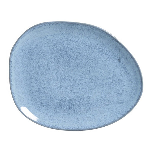 Dinner Plate Set Breeze Oval 6 Piece Light Blue Stoneware