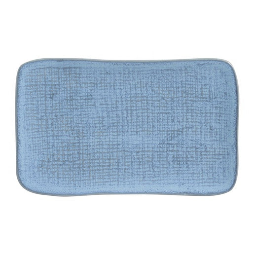 Platter Set Breeze Medium Rectangular Juta 4 Piece Light Blue Stoneware