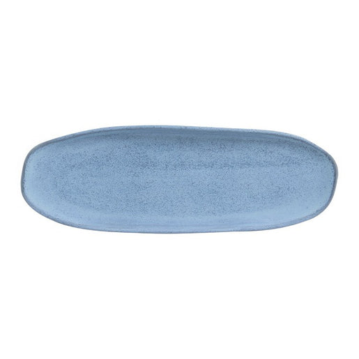 Platter Set Breeze Large Shallow Oval 4 Piece Light Blue Stoneware