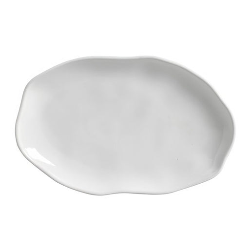 Platter Set New White Medium Shallow Oval 4 Piece White Stoneware