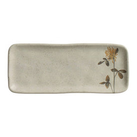 Platter Set Campestre Rectangular 4 Piece Ivory/Green/Yellow Stoneware
