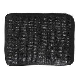 Matte Black Rectangular Juta Platters Set of 4