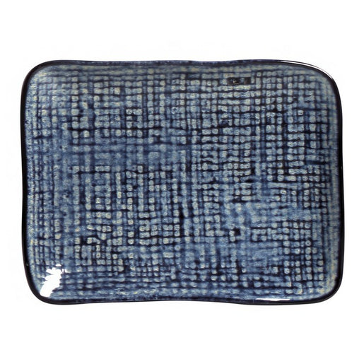 Denim Rectangular Juta Platters Set of 4