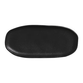 Matte Black Medium Shallow Oval Platters Set of 4