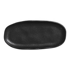 Matte Black Shallow Oval Platters Set of 4