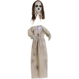 Seasonal Decor Floating Talking Zombie Girl with Blue Chest Halloween Multicolored Plastic 1 Piece