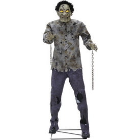Seasonal Decor Tall Motion Activated Guard Zombie Halloween 6 Feet Multicolored Plastic 1 Piece