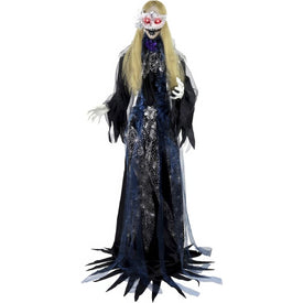 Seasonal Decor Touch Activated Animated Standing Masquerade Lady Halloween 5.9 Feet Multicolored Plastic 1 Piece