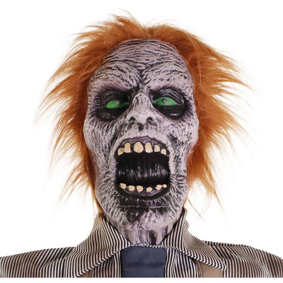 Seasonal Decor Zombie Carver with Movement Sound and Light Up Eyes Halloween Multicolored Plastic 1 Piece