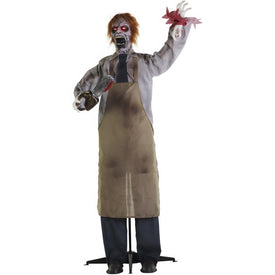 Seasonal Decor Zombie Carver with Movement Sound and Light Up Eyes Halloween Multicolored Plastic 1 Piece