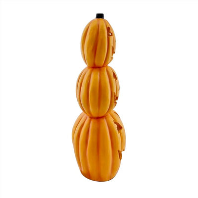Seasonal Decor Jack-o-Lantern Stack Statue with LED Lights Halloween 36 Inch Orange Plastic 1 Piece