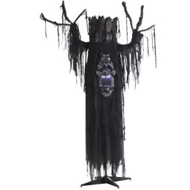 Seasonal Decor Light Up Creepy Ghost Tree with White Strobe and Sounds Halloween Multicolored Plastic 1 Piece