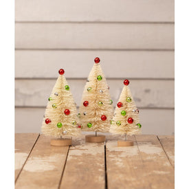 Red/Green Polka Dot Trees Set of 3